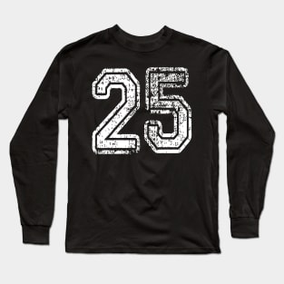 Number 25 Grungy in white Long Sleeve T-Shirt